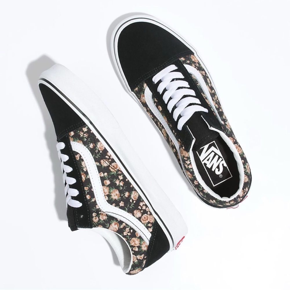 Vans Black Floral Old Skool Sneakers